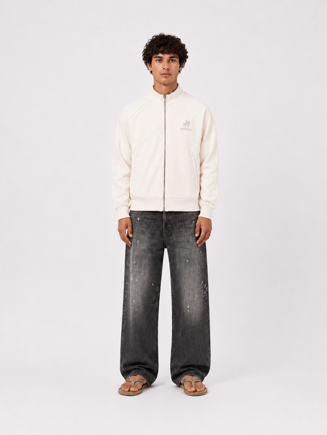 CREAM WHITE TRAIN JACKET "MOSQUETS" - Mosquets
