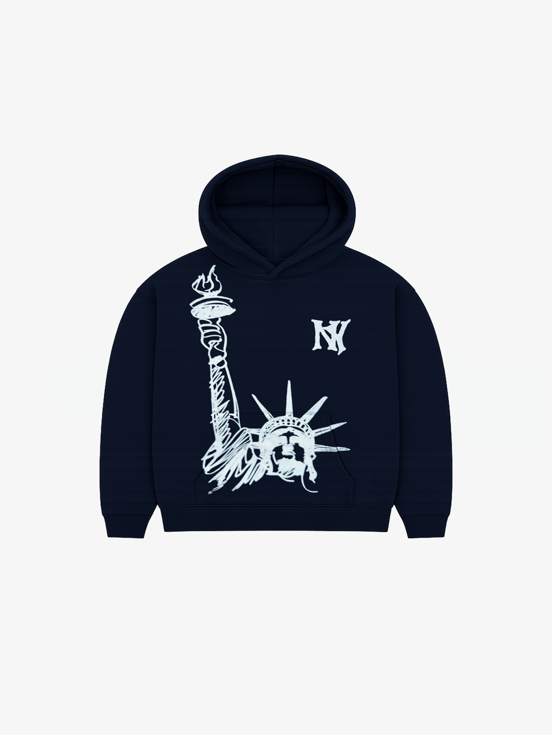 DARK BLUE HOODED