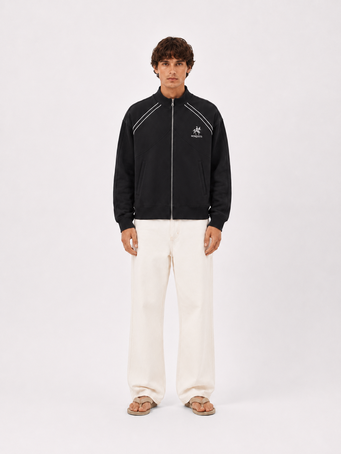 BLACK TRAIN JACKET "MOSQUETS" - Mosquets