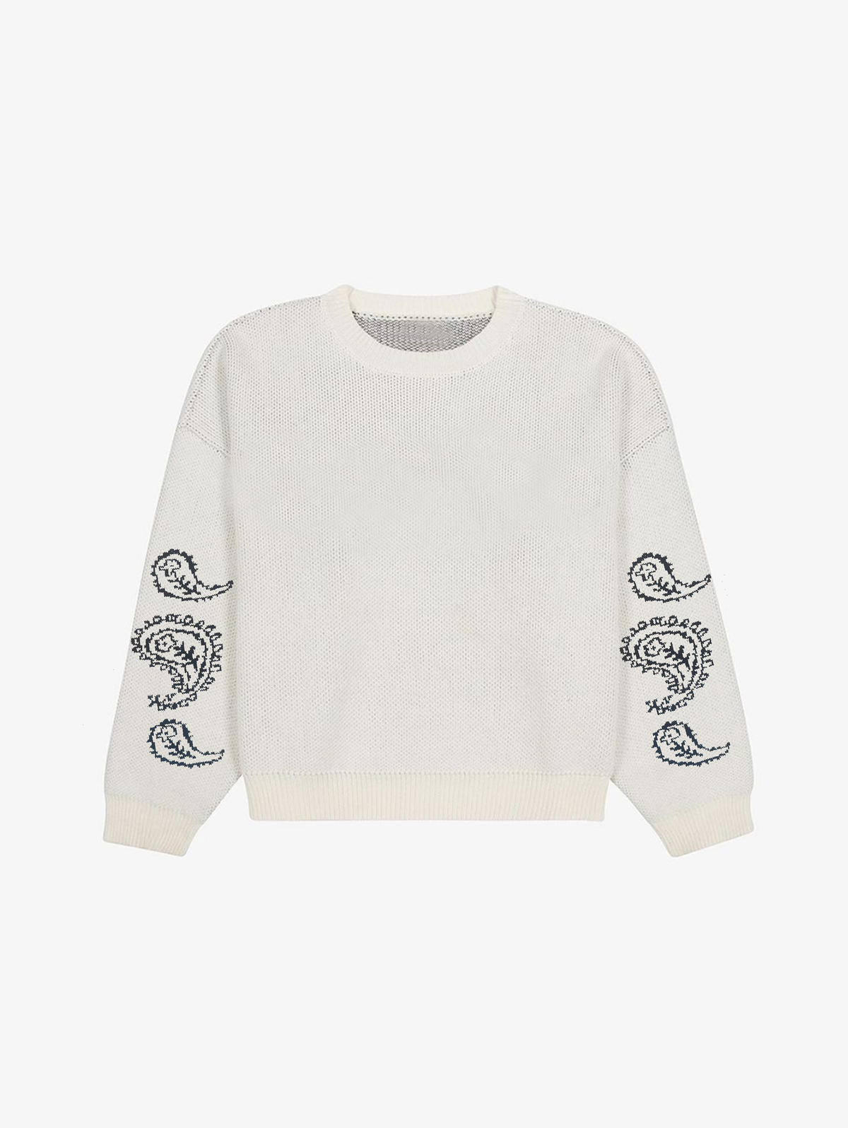 CREAM KNIT SWEATER "PAISLEY"