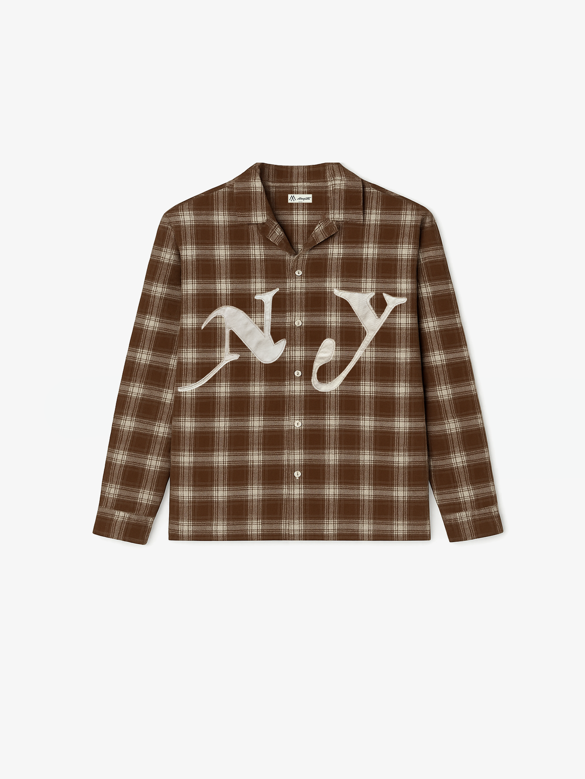 BROWN CHECK FLANNEL SHIRT "NY"
