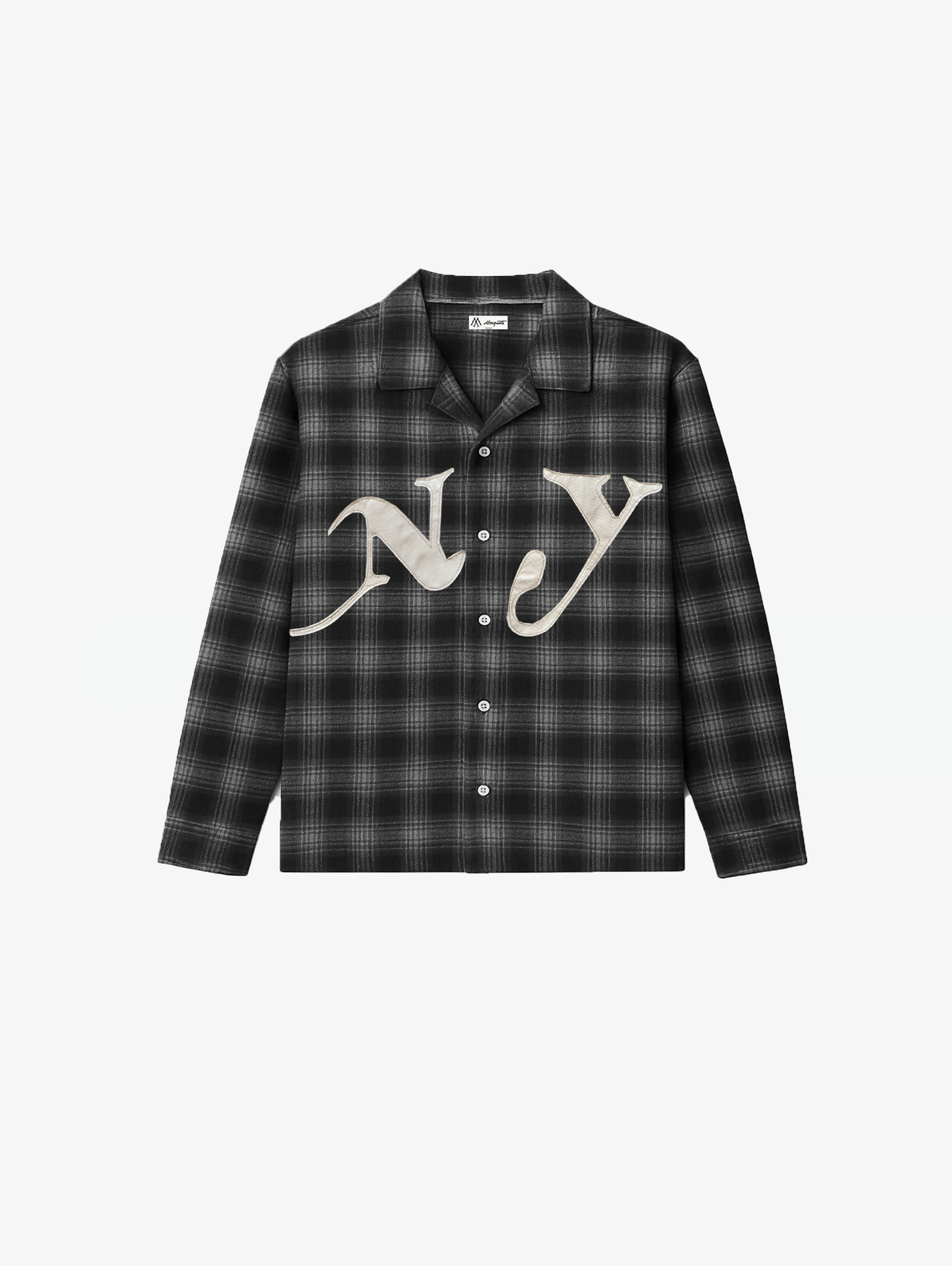 BLACK CHECK FLANNEL SHIRT "NY"