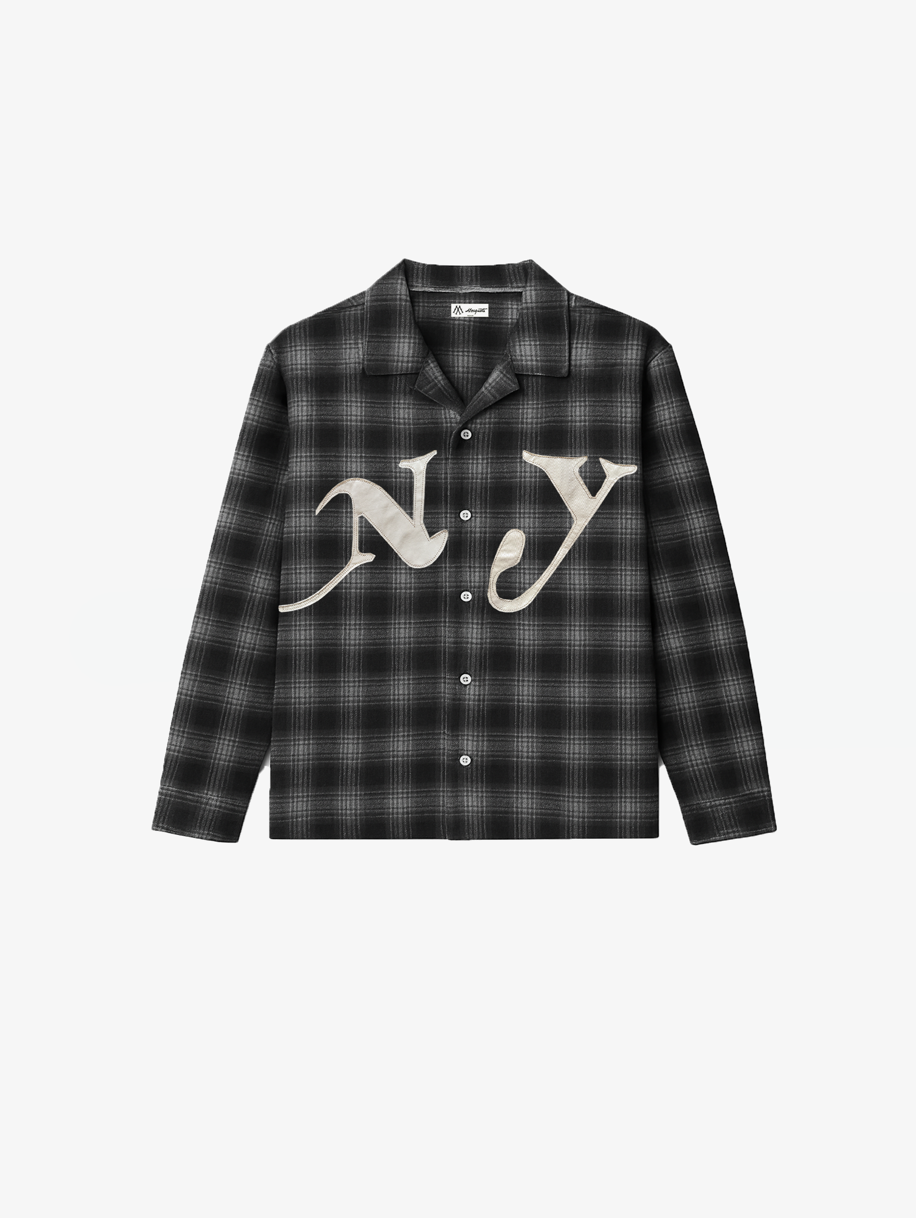 BLACK CHECK FLANNEL SHIRT "NY"