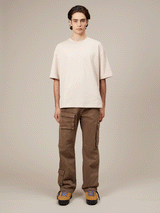 BROWN WASHED CARGO PANTS