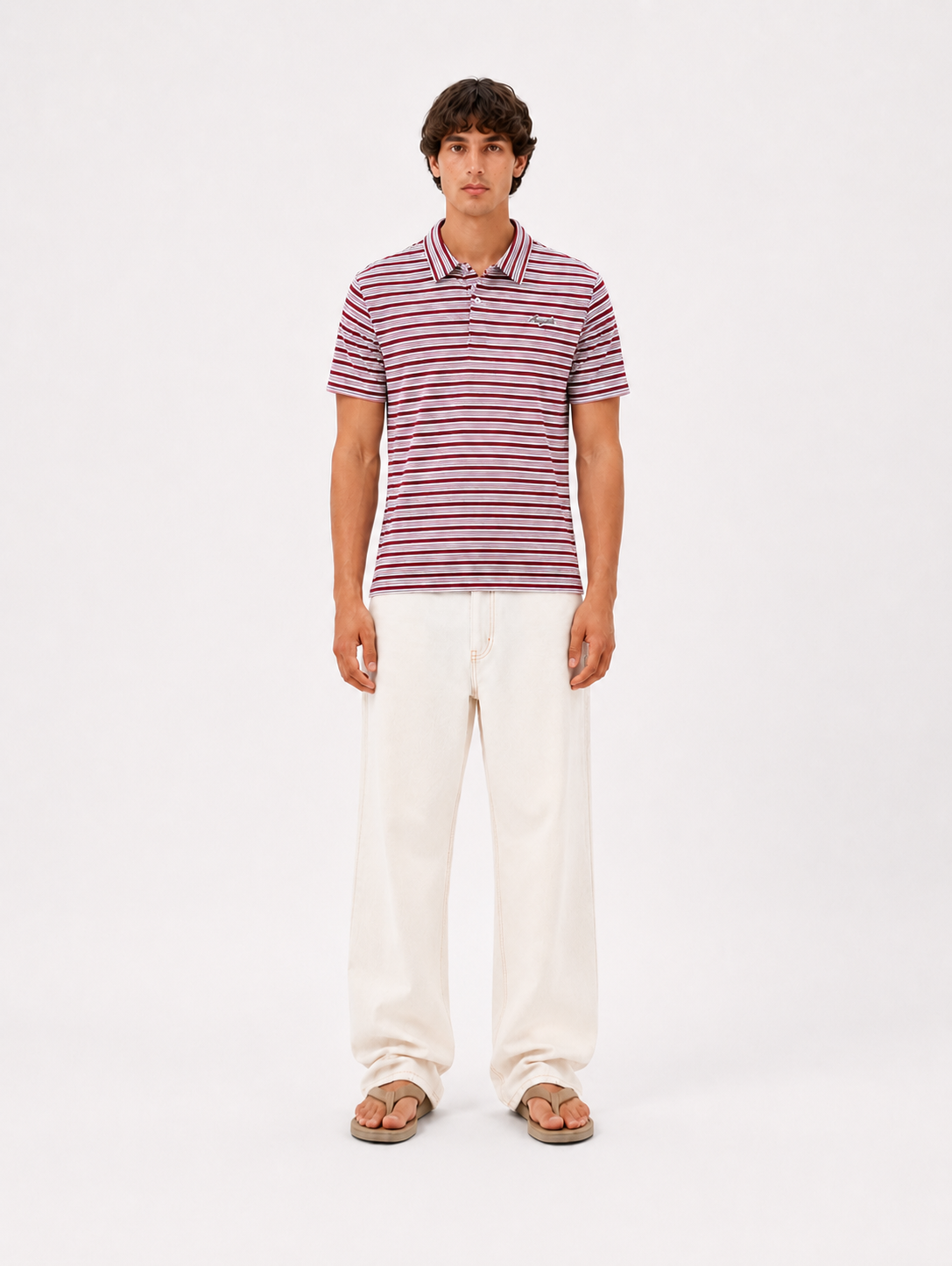RED STRIPE POLO SHIRT "MOSQUETS"