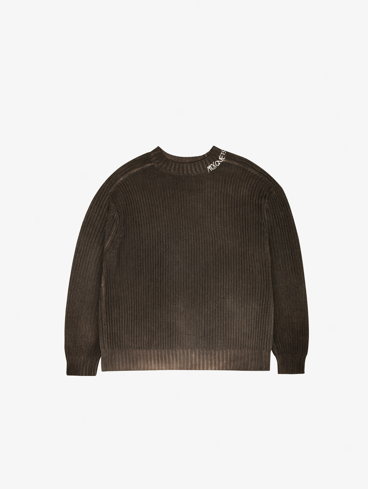 BROWN VINTAGE WASHED KNIT SWEATER "MOSQUETS