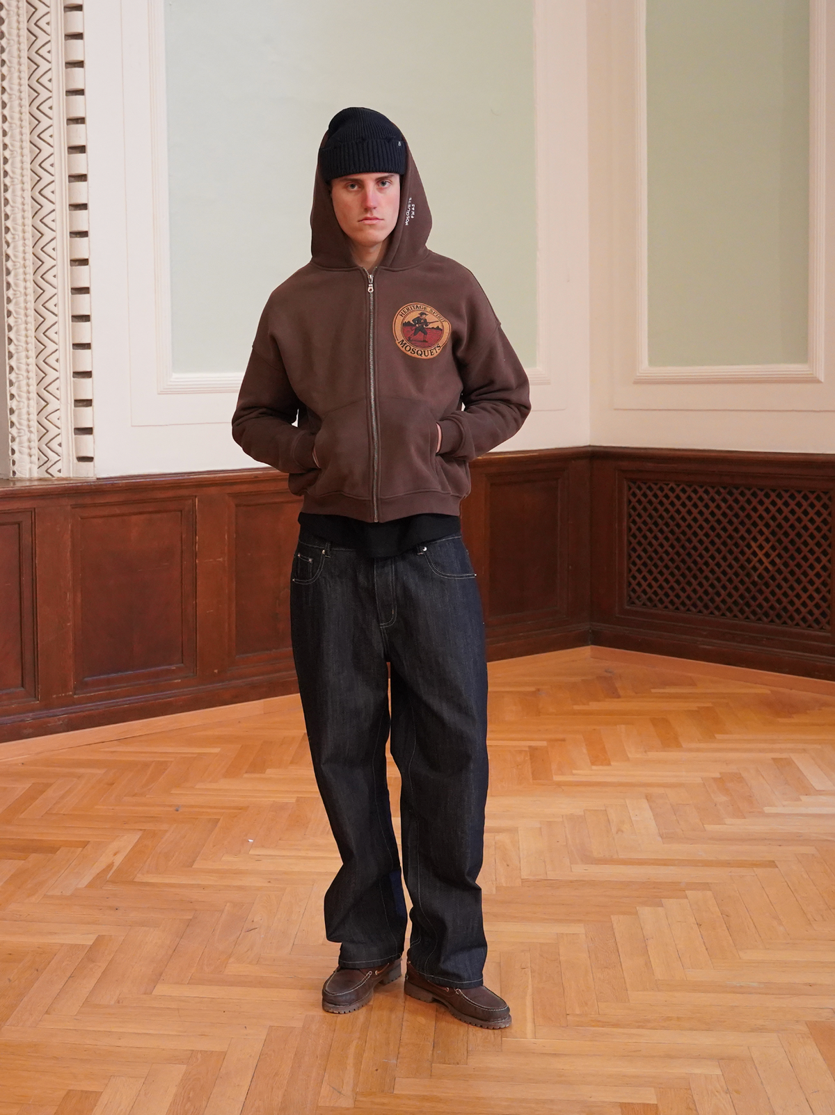BROWN ZIP HOODED "SEAL" - Mosquets