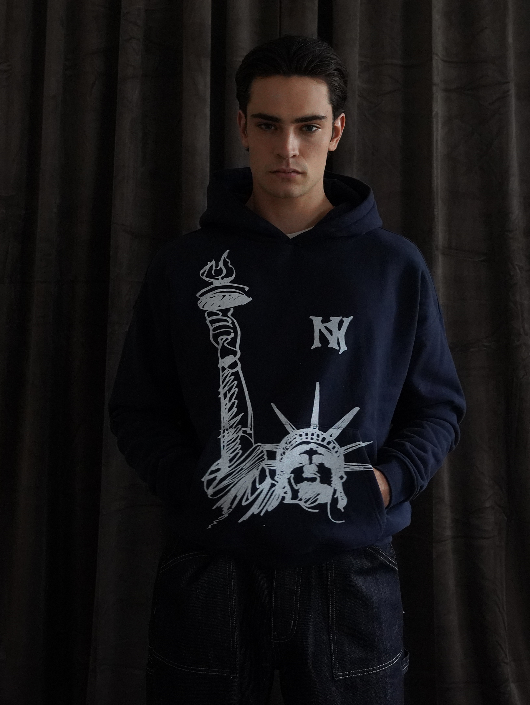 DARK BLUE HOODED "LIBERTY"