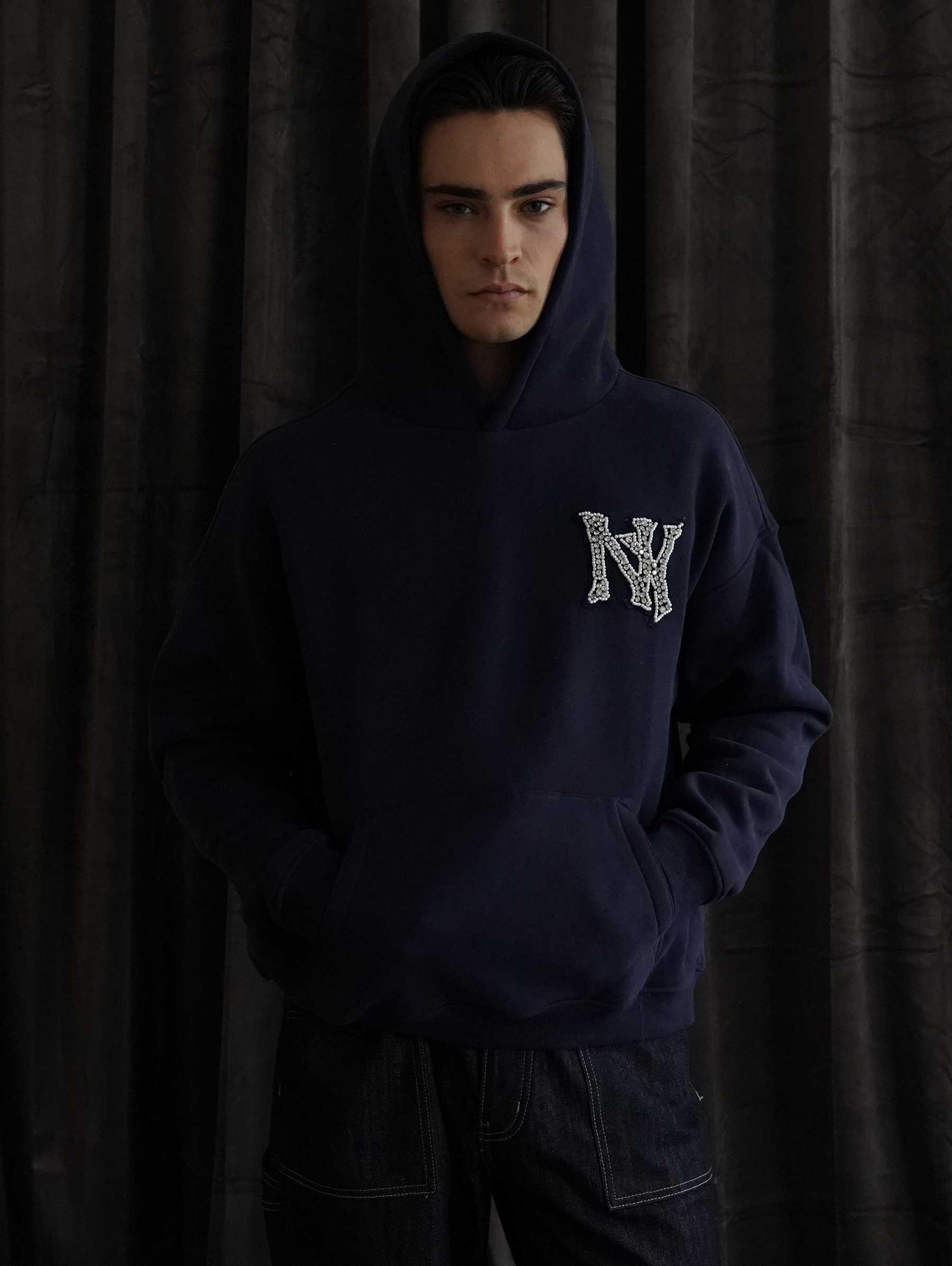DARK BLUE HOODED "NY PEARL"