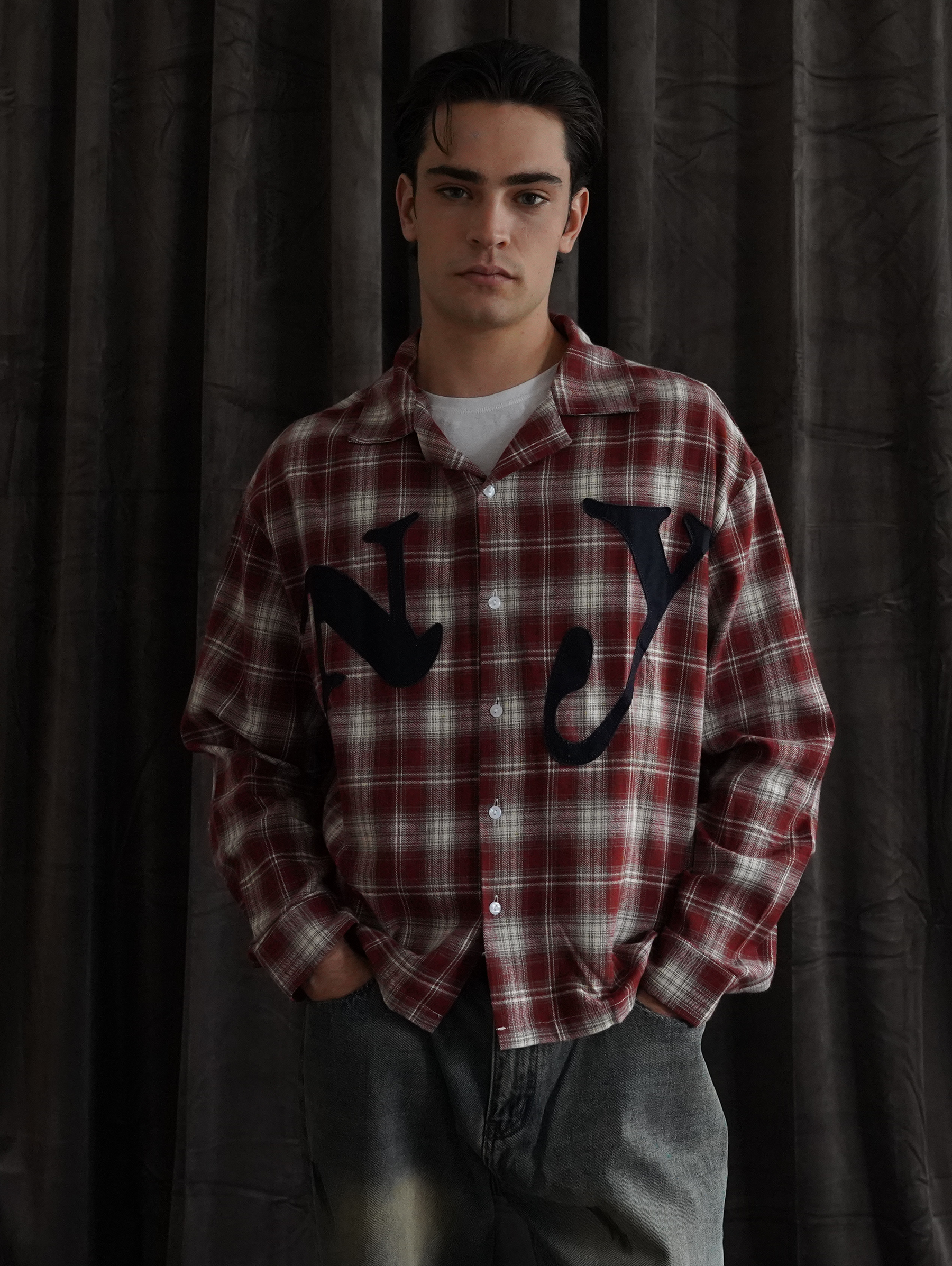 RED CHECK FLANNEL SHIRT "NY"