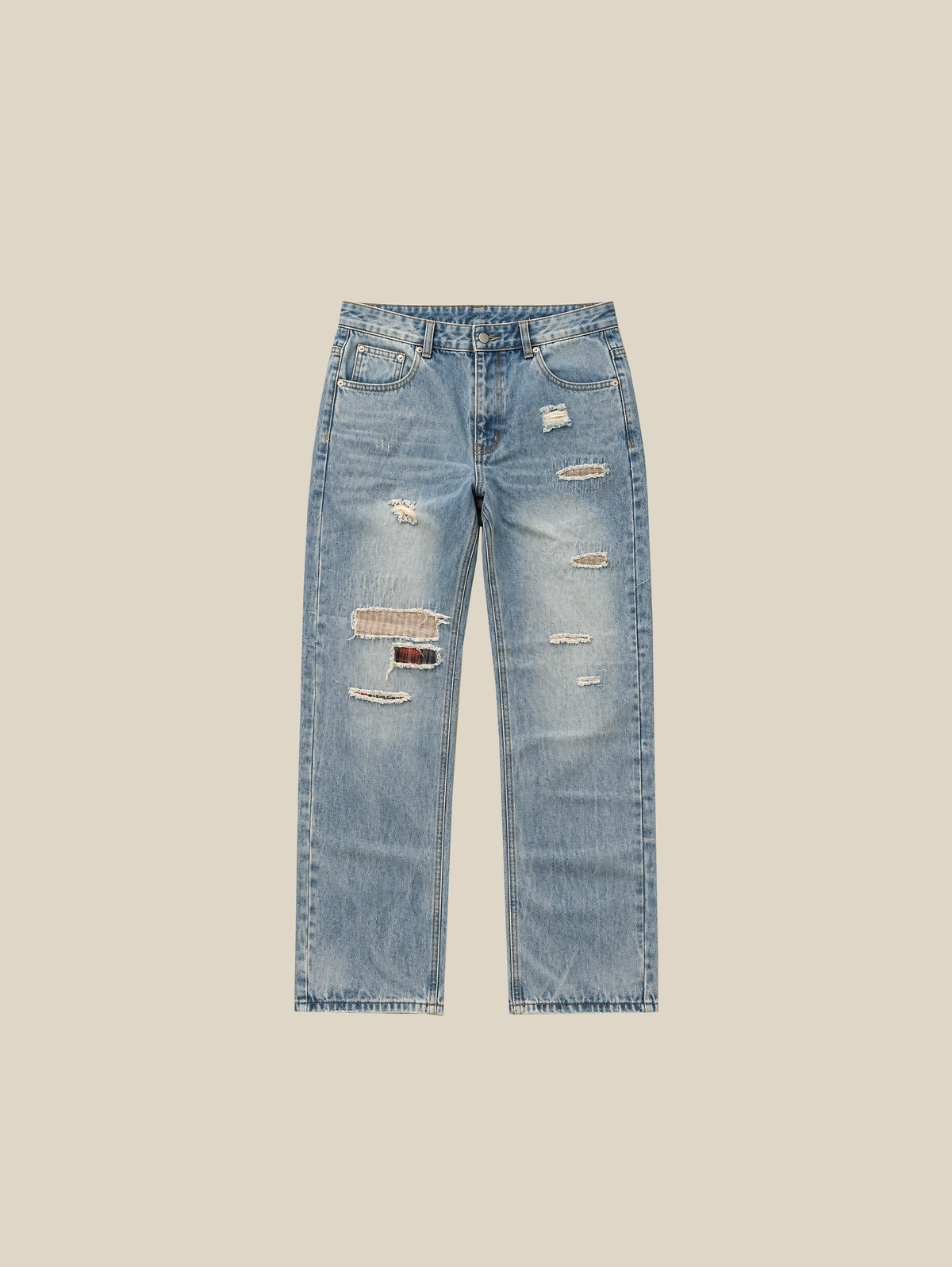 BLUE DENIM "PATCH & CHECK" - Mosquets