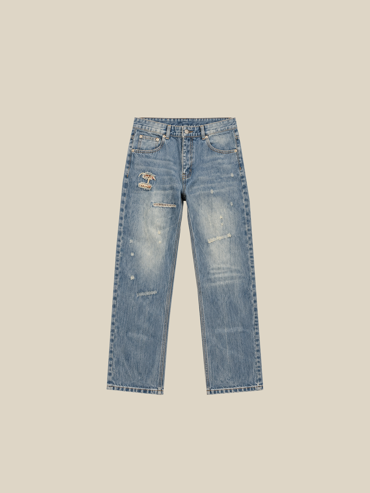 BLUE DENIM "CRINCLE" - Mosquets