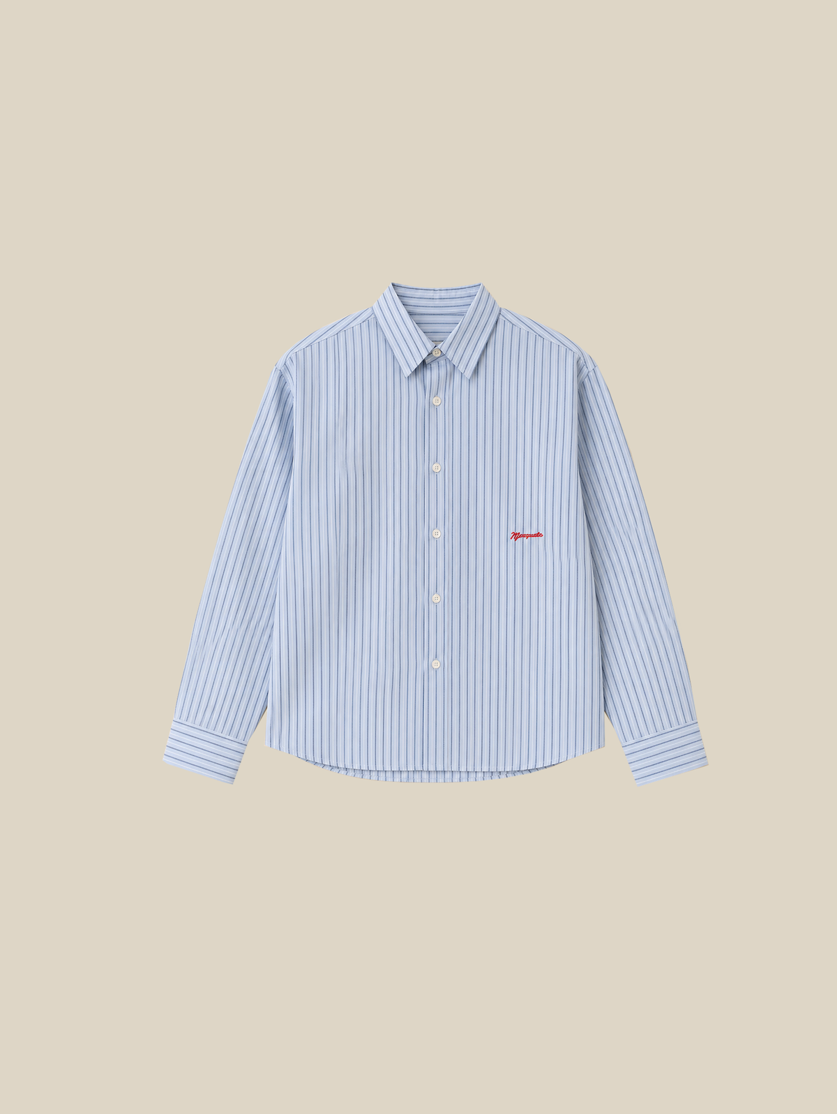 BLUE STRIPE SHIRT "RED MOSQUETS"