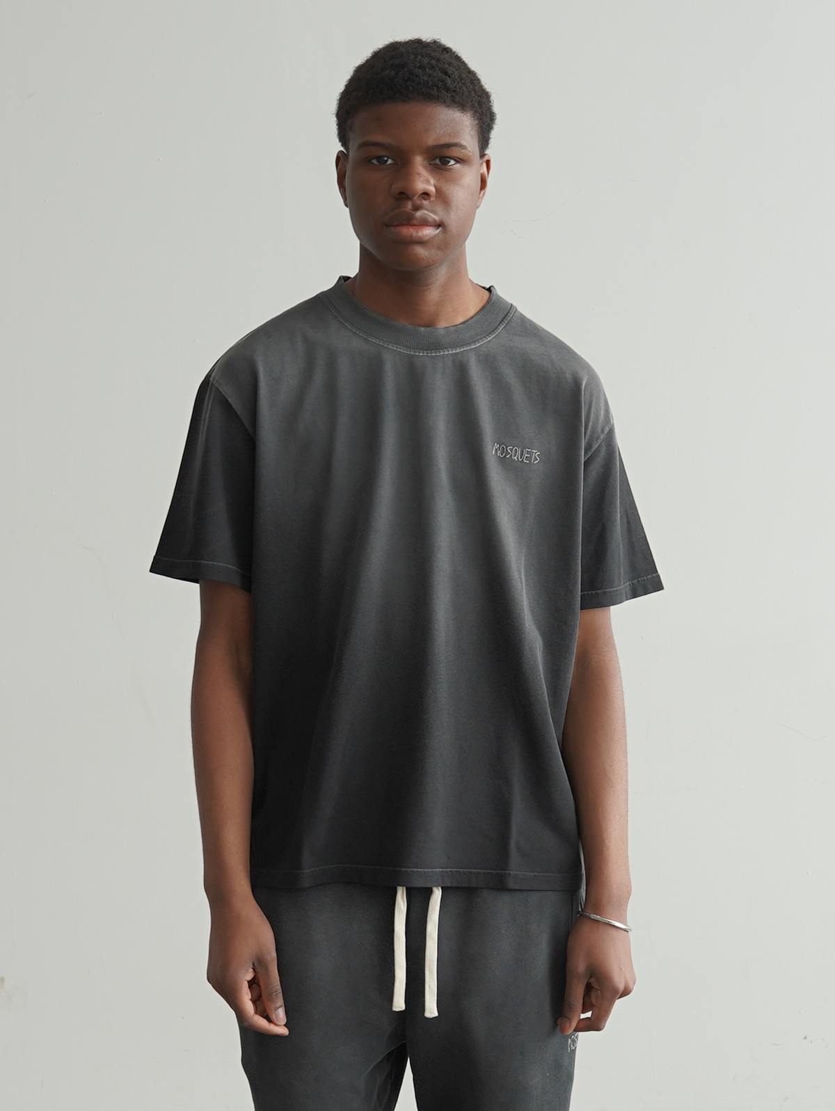 BLACK SUNFADE T-SHIRT "EVERYDAYS" - Mosquets