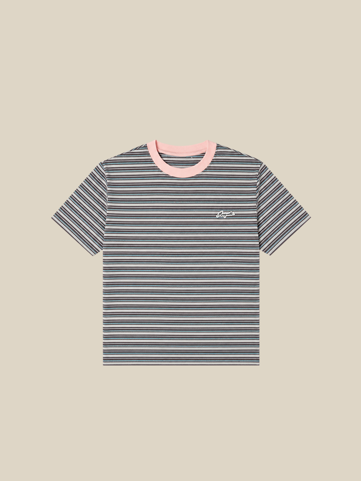 GREY STRIPE CONTRAST SHIRT "MOSQUETS"
