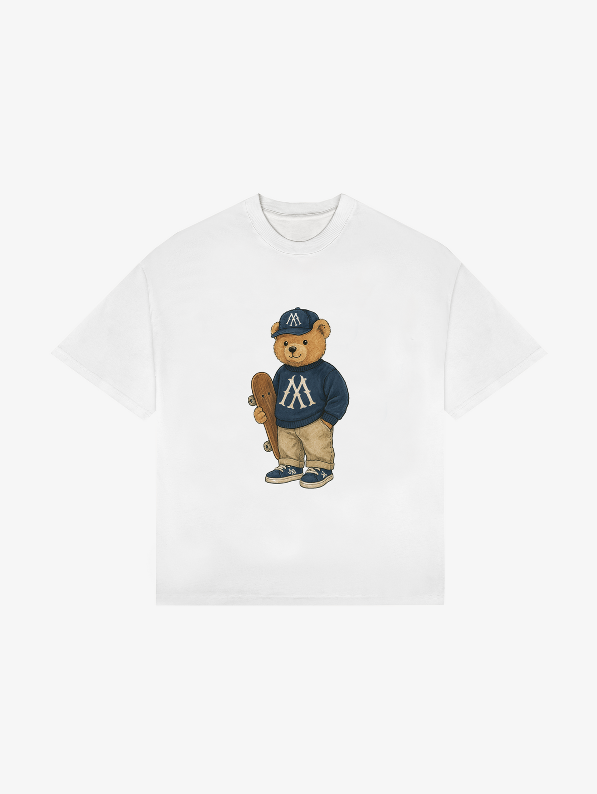 WHITE VINTAGE T-SHIRT "TEDDY"