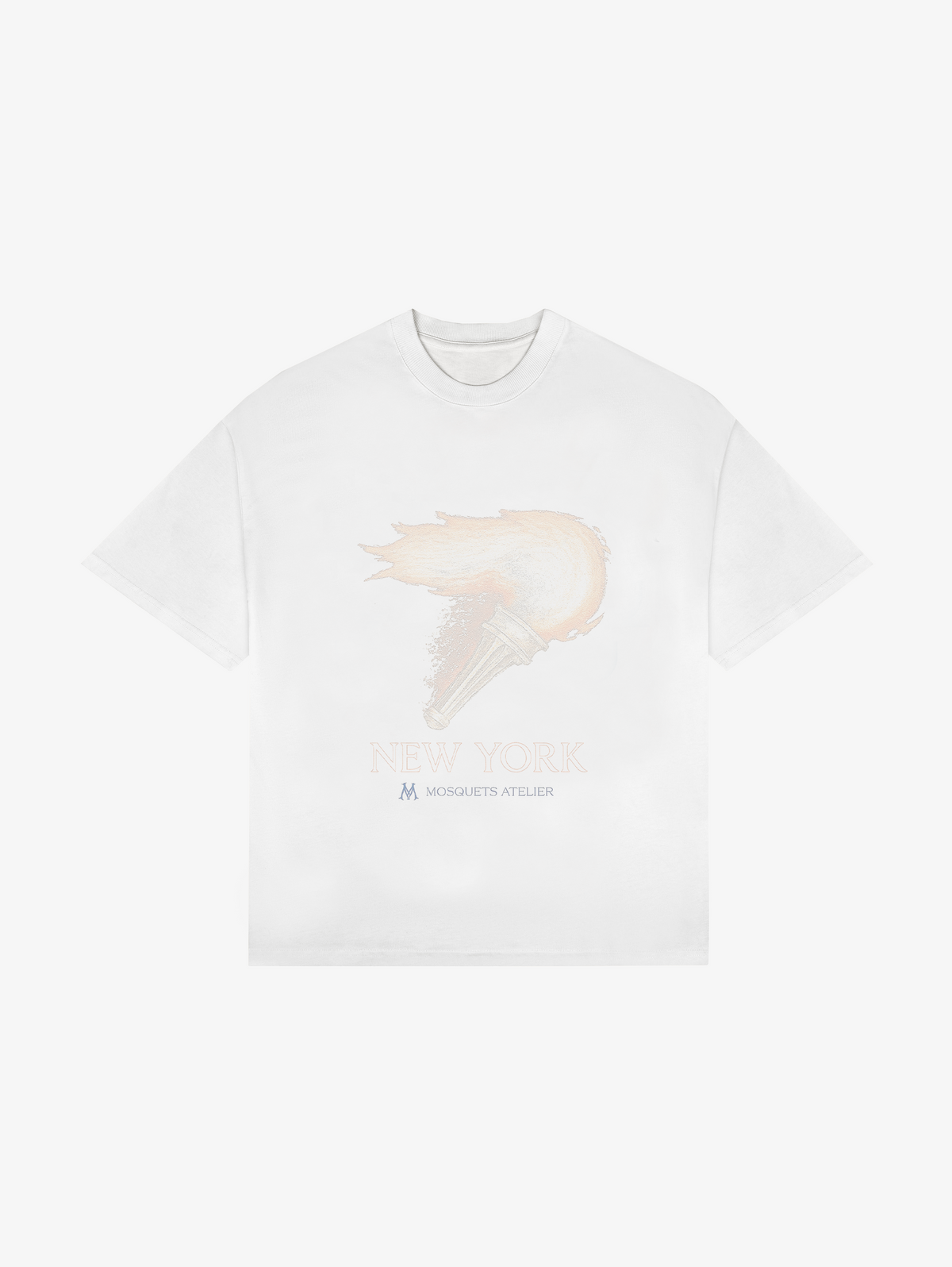 WHITE VINTAGE T-SHIRT "TORCH"