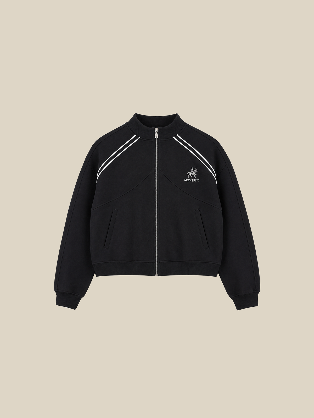BLACK TRAIN JACKET "MOSQUETS" - Mosquets