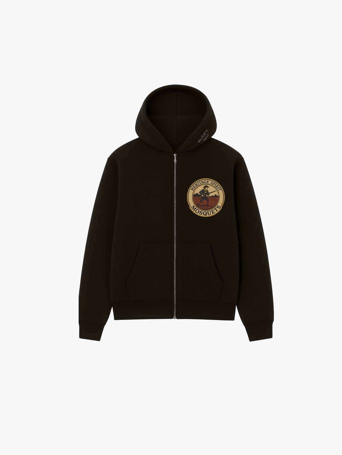 BROWN ZIP HOODED "SEAL" - Mosquets