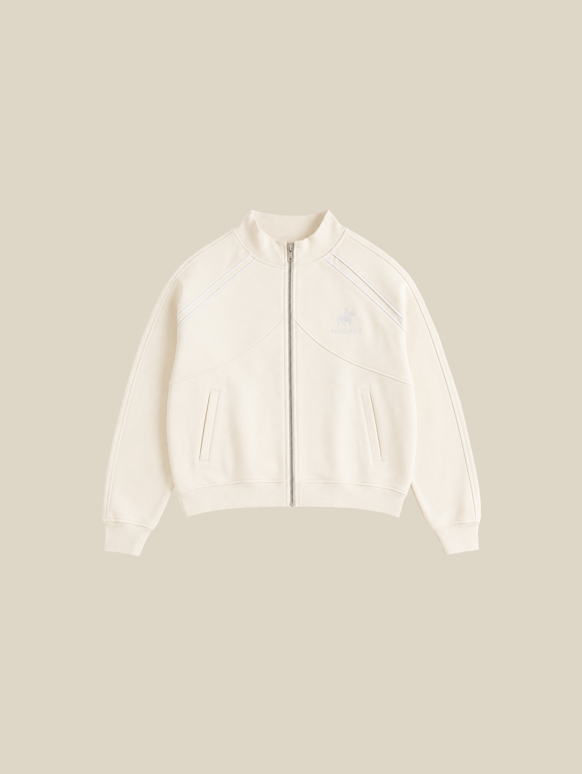 CREAM WHITE TRAIN JACKET "MOSQUETS" - Mosquets