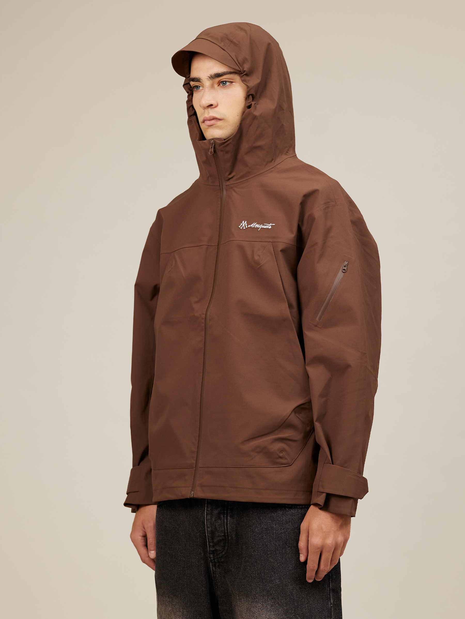 ALPHA RAIN JACKET "BROWN"