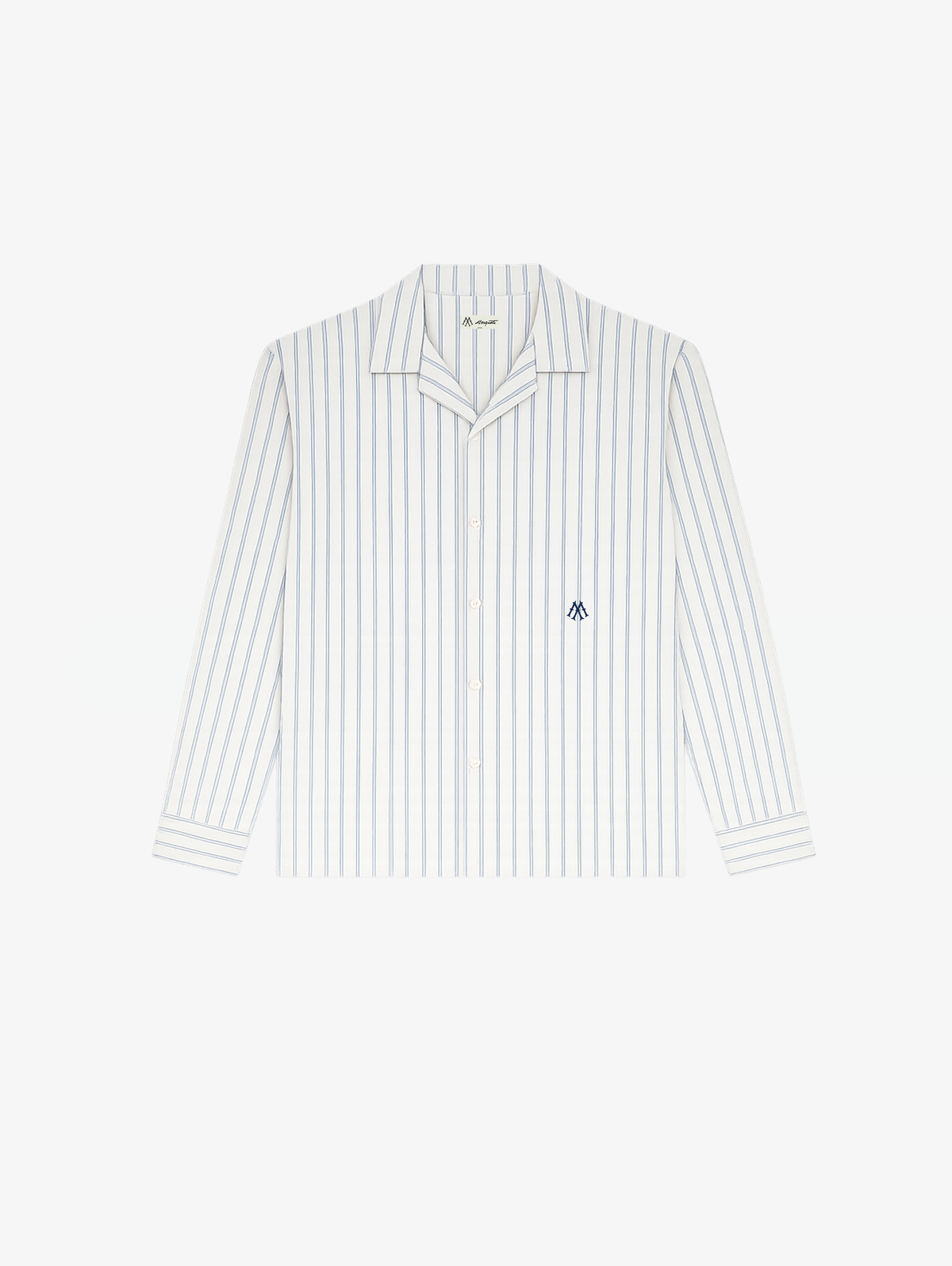 BLUE WHITE PINSTRIPE SHIRT "M"