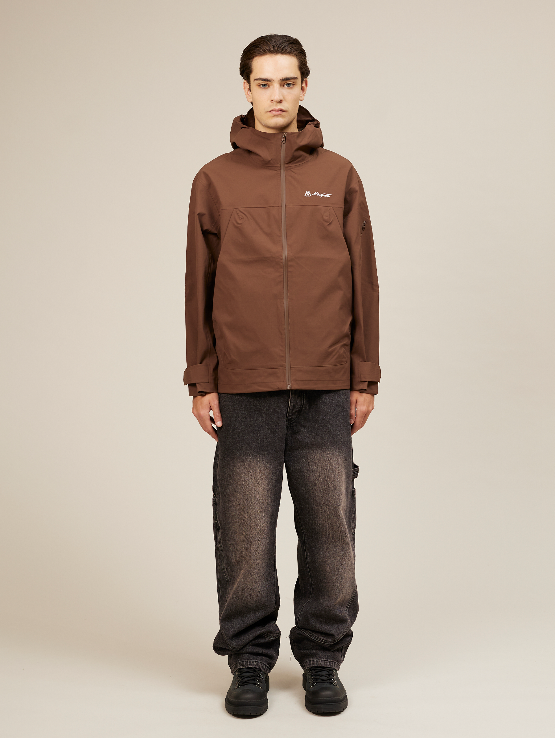 ALPHA RAIN JACKET "BROWN"