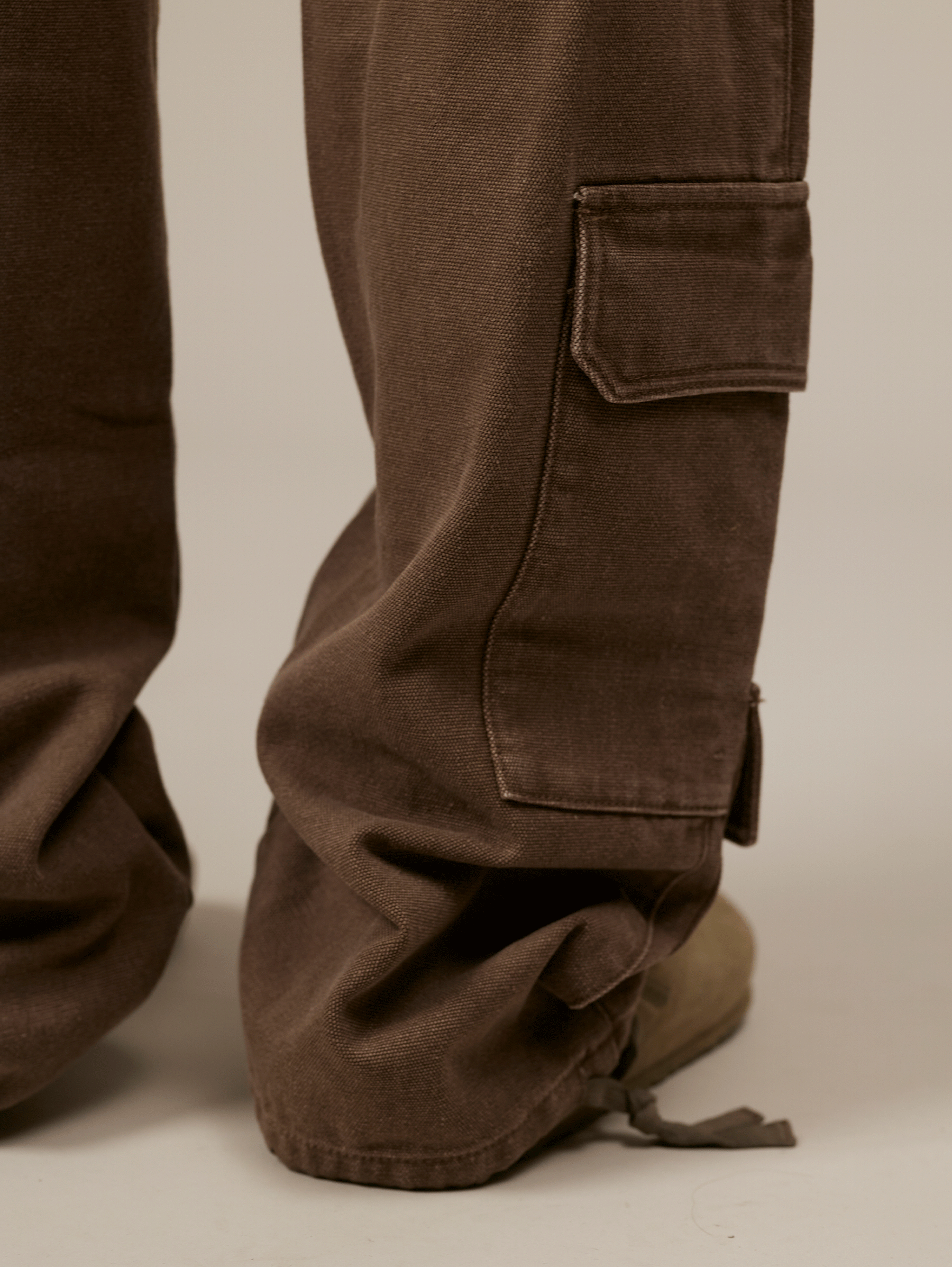 BROWN CARGO WORKER PANTS