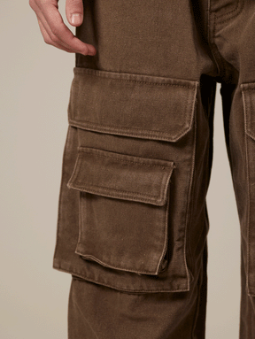 BROWN CARGO WORKER PANTS