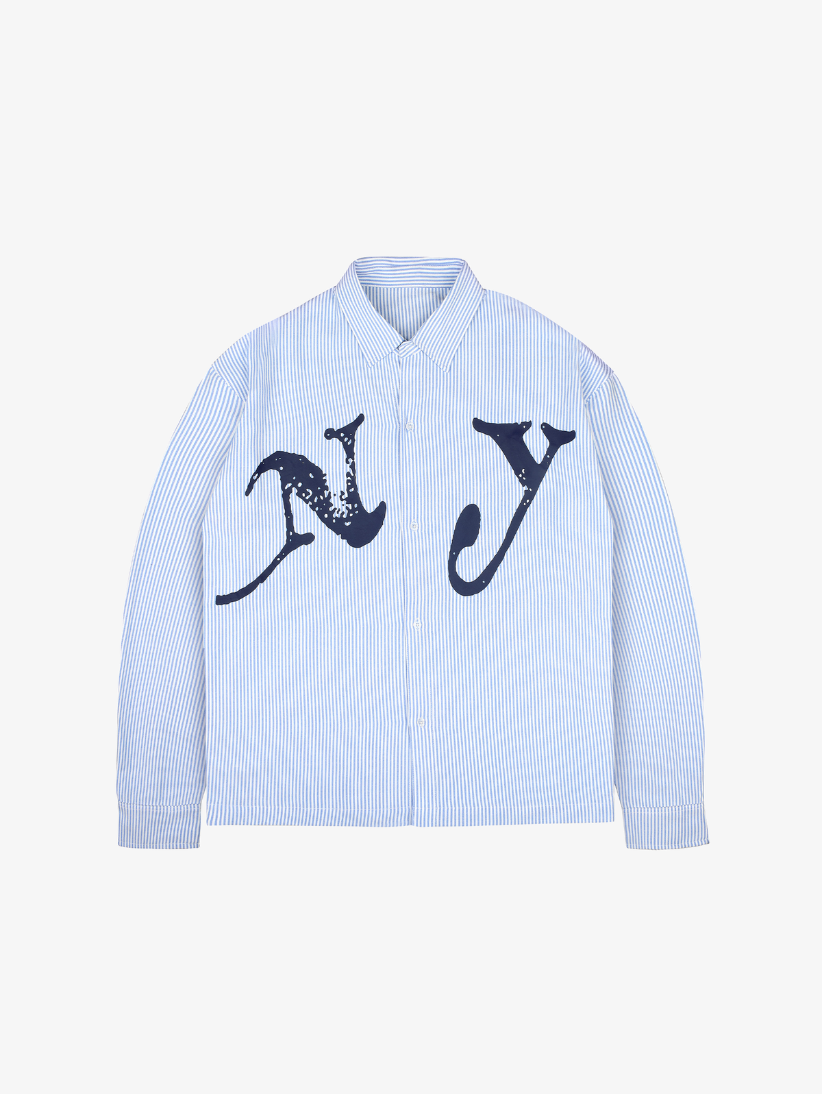 BLUE WHITE STRIPE SHIRT "NY"