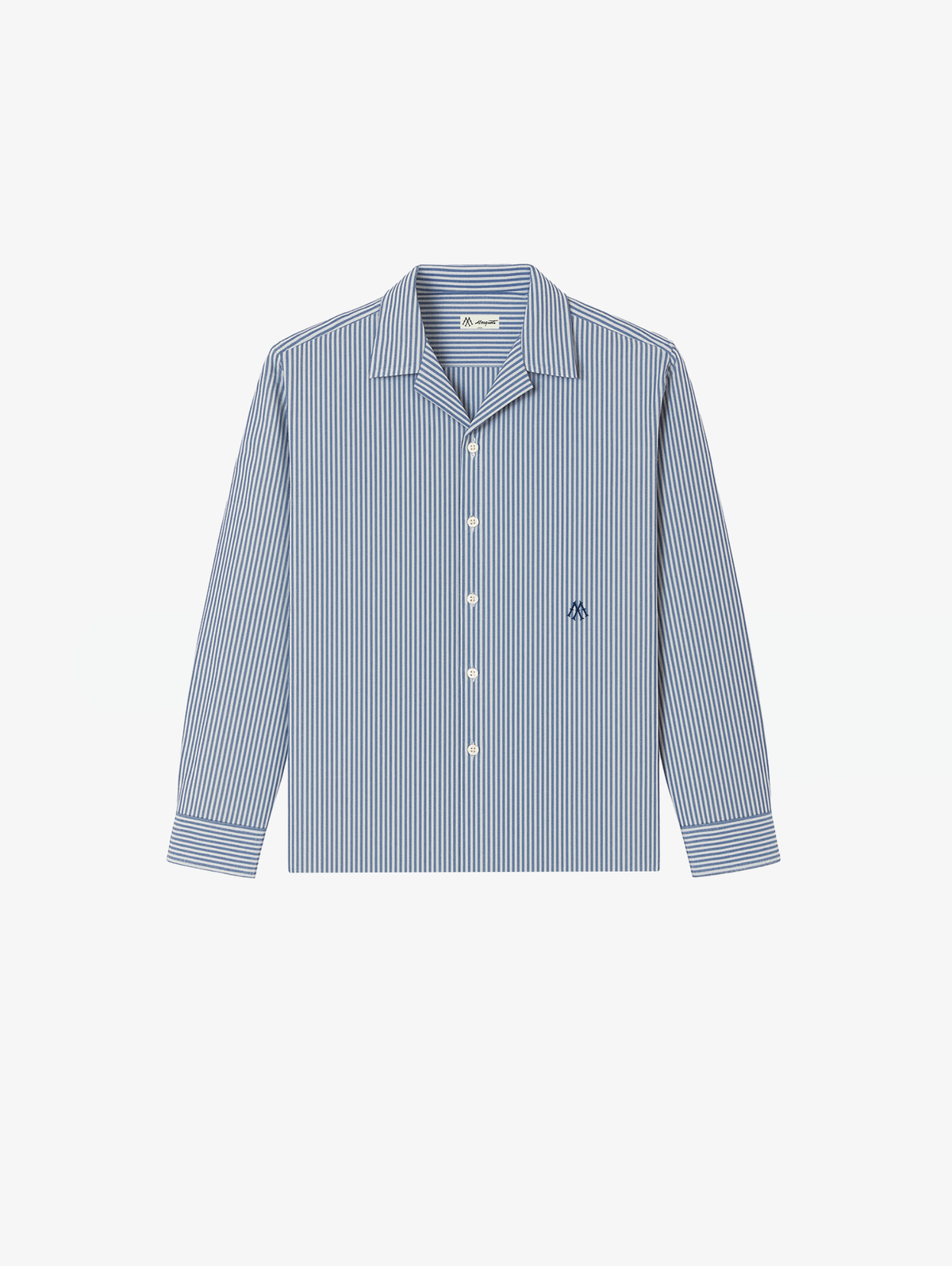 BLUE WHITE STRIPE OXFORD  SHIRT "M"