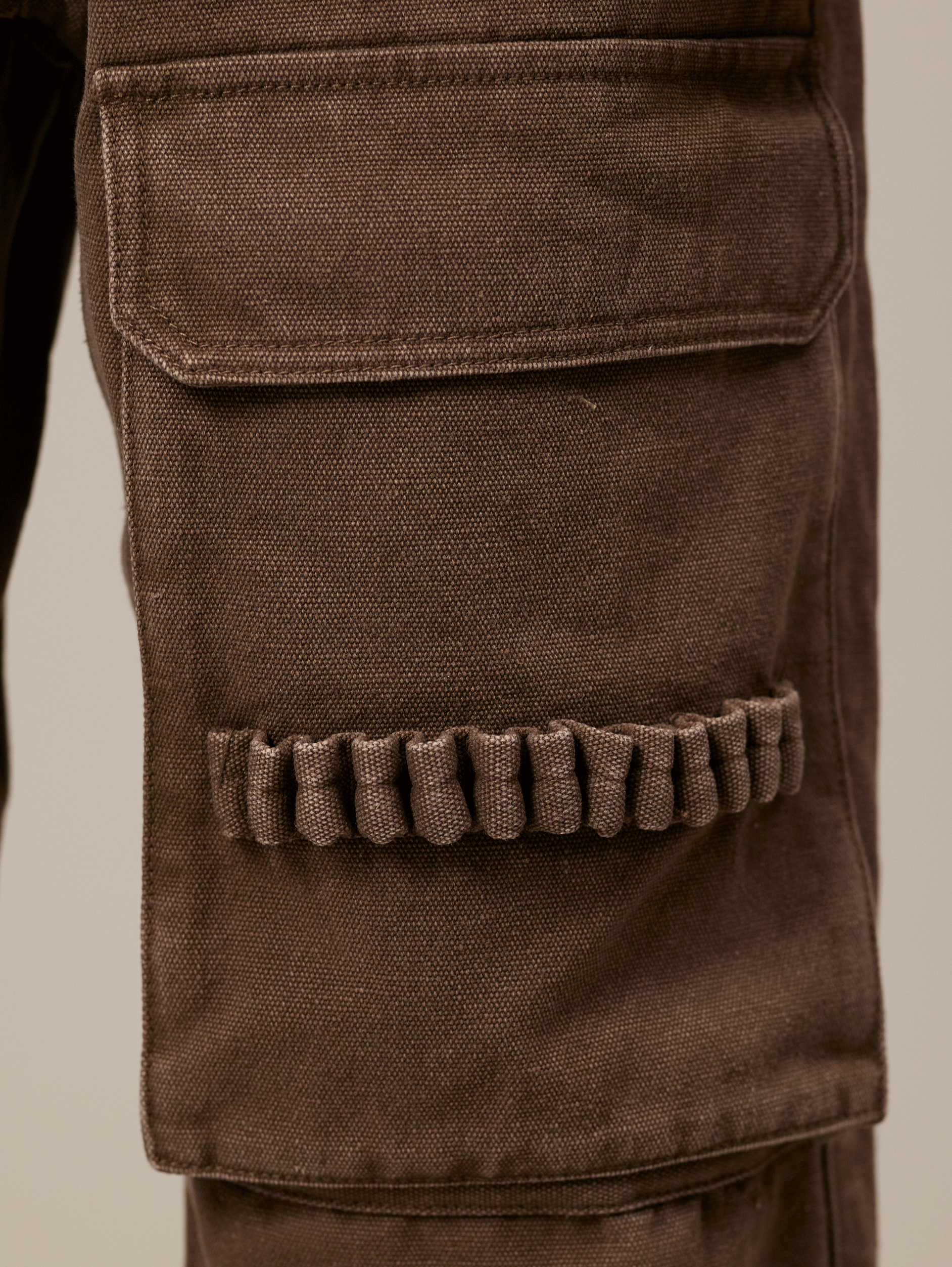 BROWN CARGO WORKER PANTS