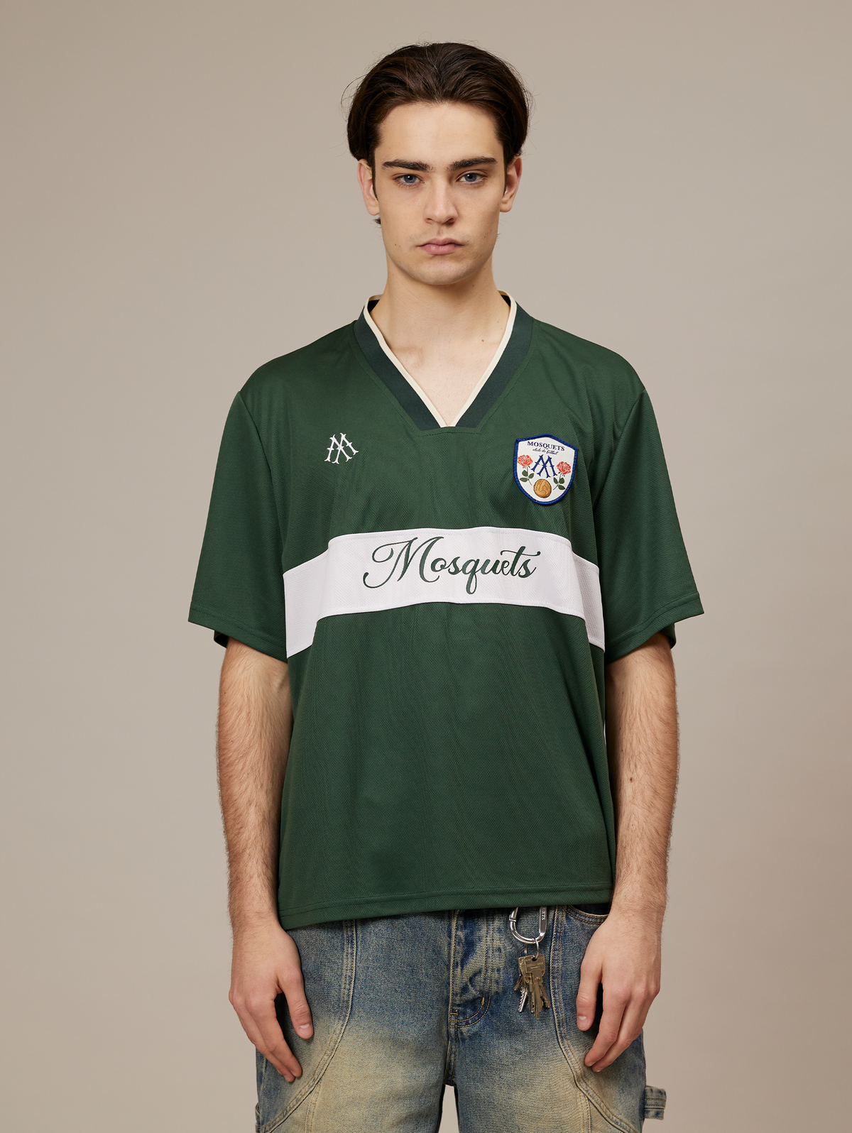 GREEN SOCCER JERSEY "MOSQUETS"