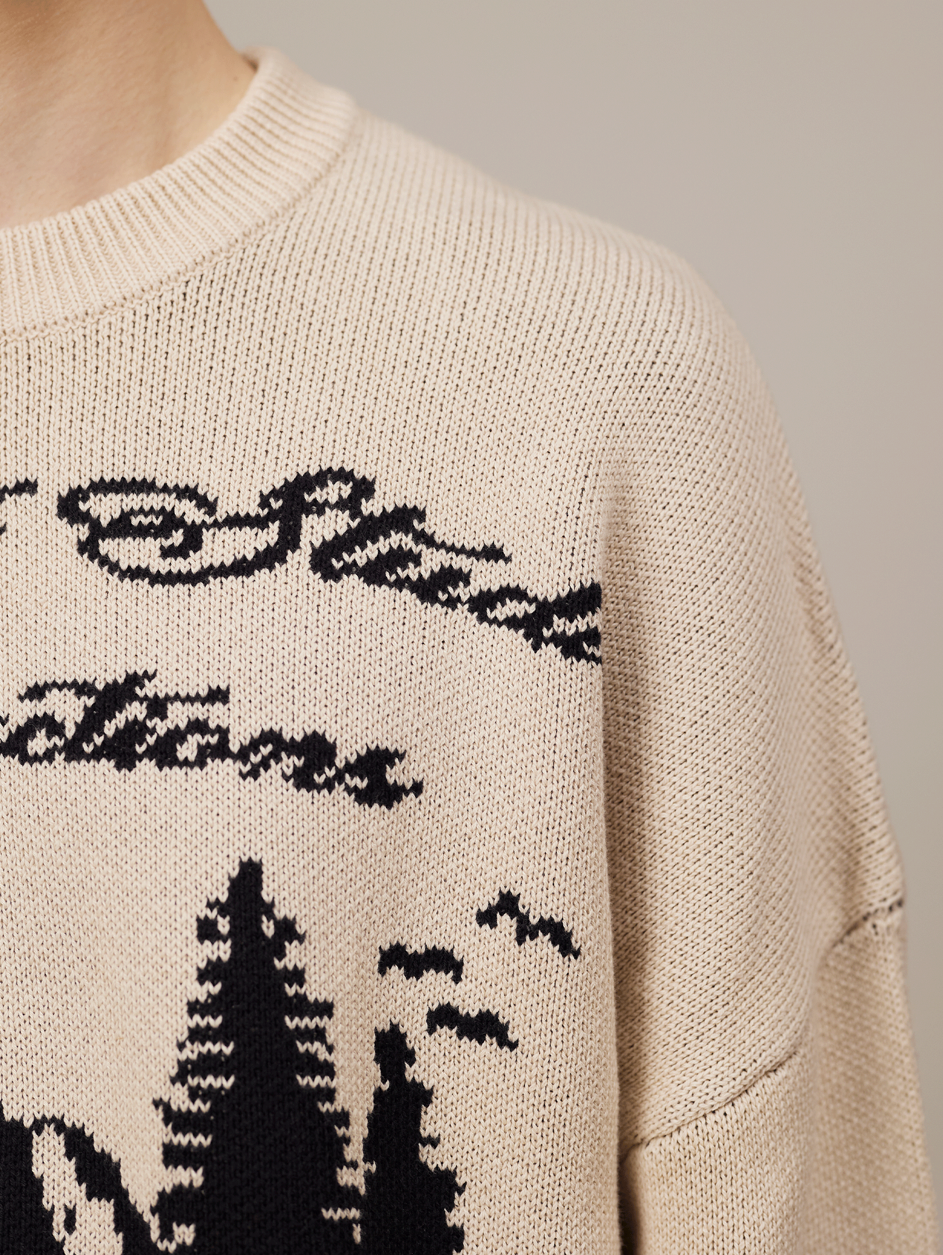 CREAM KNIT SWEATER 