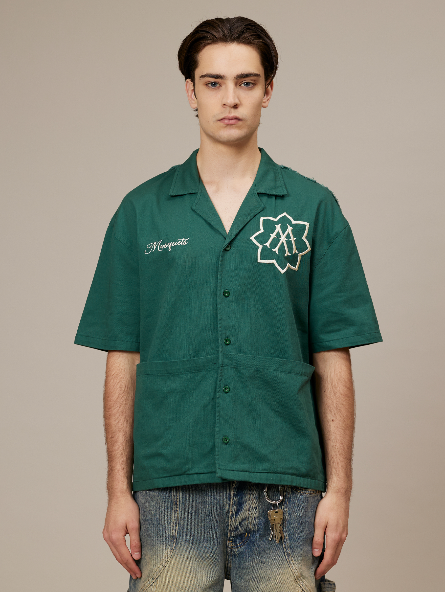 GREEN WORKER SHIRT "M"