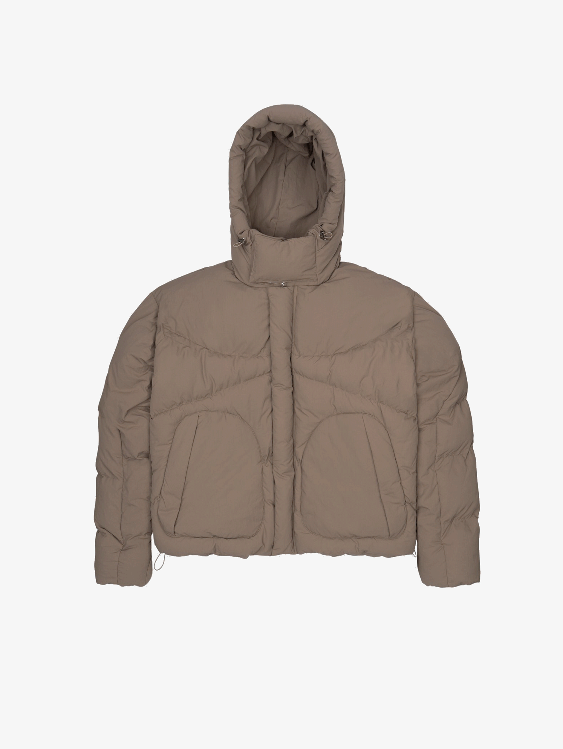 LIGHT BROWN PUFFER JACKET