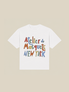 WHITE T-SHIRT "ATELIER NEW YORK" - Mosquets