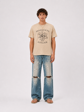 BEIGE T-SHIRT "ATELIER 02" - Mosquets