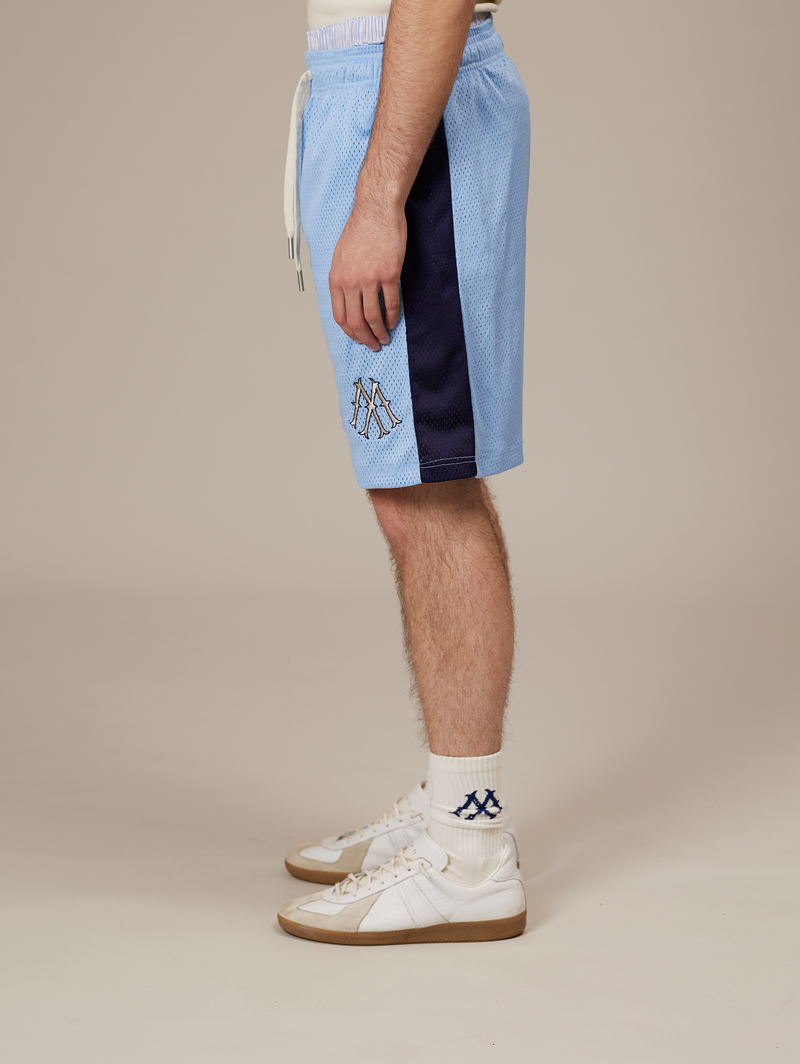 LIGHT BLUE MESH SHORTS STRIPE "BLUE"