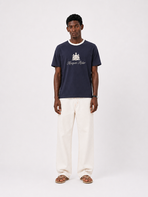 BLUE CONTRAST T-SHIRT "ATELIER" - Mosquets