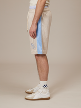 CREAM MESH SHORTS STRIPE "LIGHT BLUE"