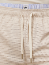 CREAM MESH SHORTS STRIPE "DARK BLUE"