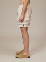 CREAM SWIM SHORTS "SUN"