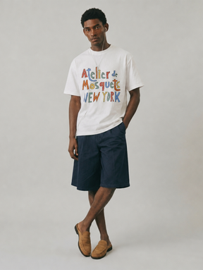 WHITE T-SHIRT "ATELIER NEW YORK" - Mosquets