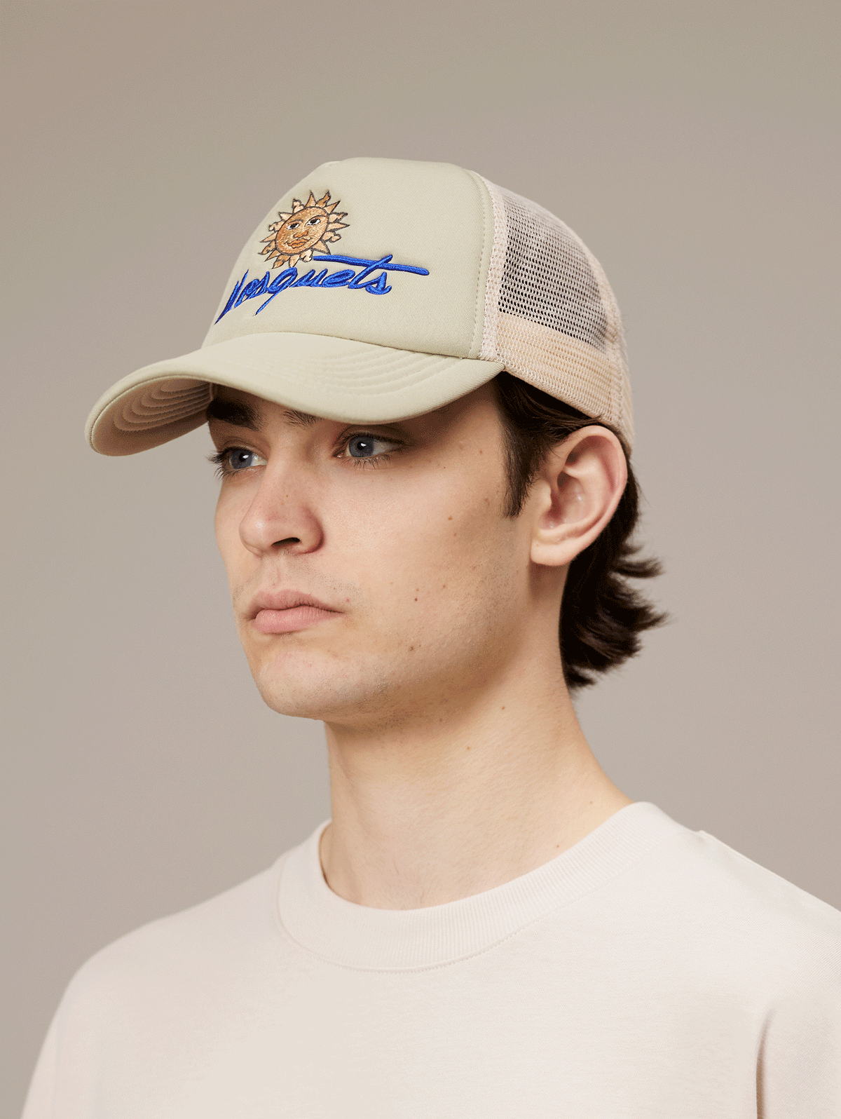 BEIGE MESH CAP "SUN"