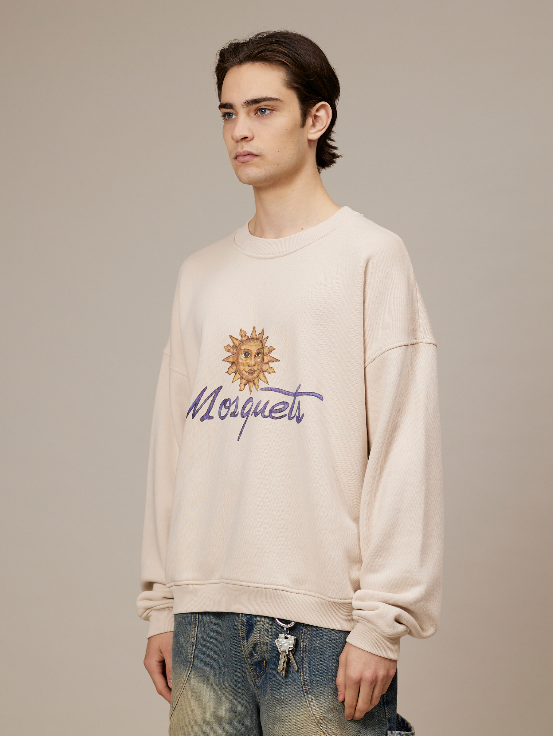 CREAM SWEATER "SUN"