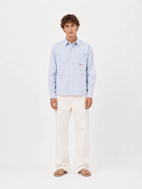 BLUE STRIPE SHIRT "RED MOSQUETS" - Mosquets