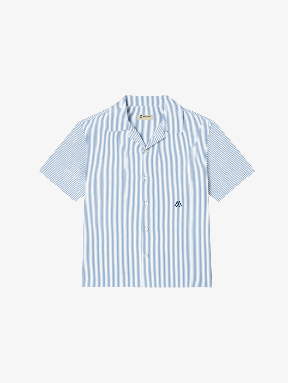 SEERSUCKER STRIPE BLUE /WHITE SHIRT "M"