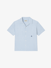 SEERSUCKER STRIPE BLUE /WHITE SHIRT "M"