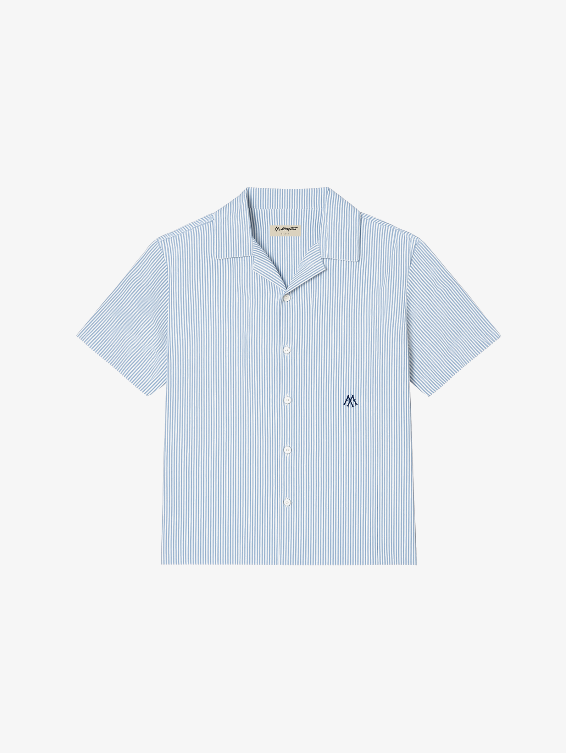 SEERSUCKER STRIPE BLUE /WHITE SHIRT "M"